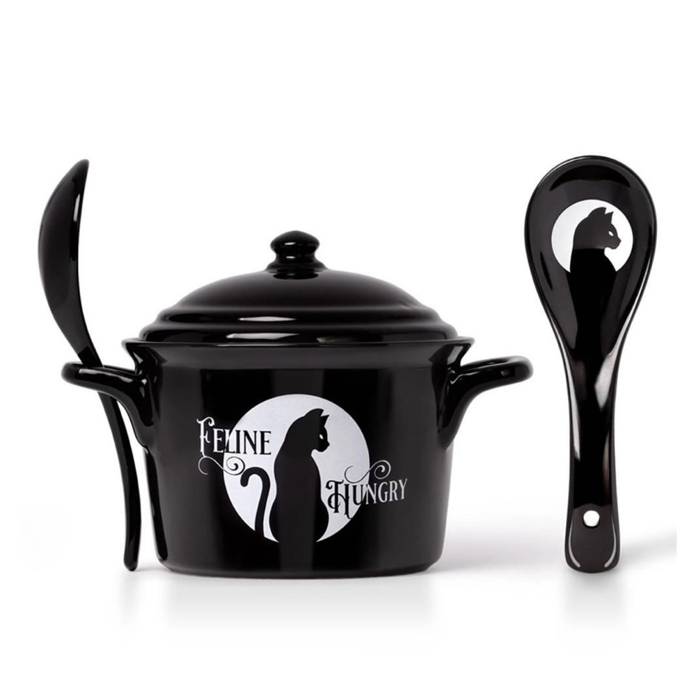 New with tag Alchemy of England Feline Hungry Bowl and Spoon Set